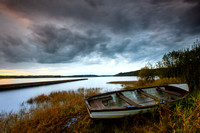 Storm Clouds & boat & Dring Harbour